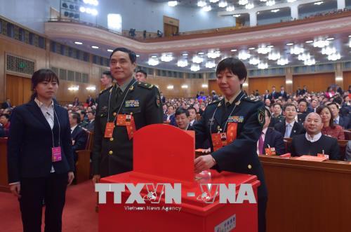 Bế mạc Kỳ họp thứ nhất Hội nghị Chính Hiệp toàn quốc Trung Quốc Khóa XIII ảnh 1